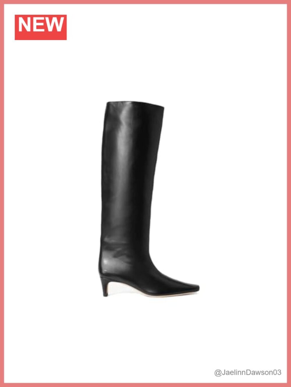 Kitten Heel Knee High Boots Square Toe Faux Leather Pull On Dress Boots